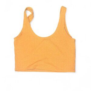 Yellow Cropped Vintage Y2K Tank Top